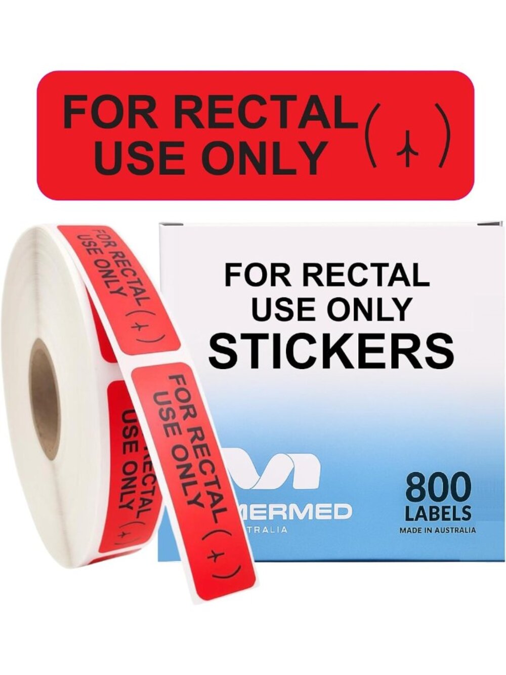 Funny Rectal Use Only Stickers - Cheeky Prank Labels, 800 Durable Novelty Tags